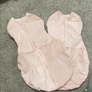 Starry Pink Kids Pajamas Sleep Sacks